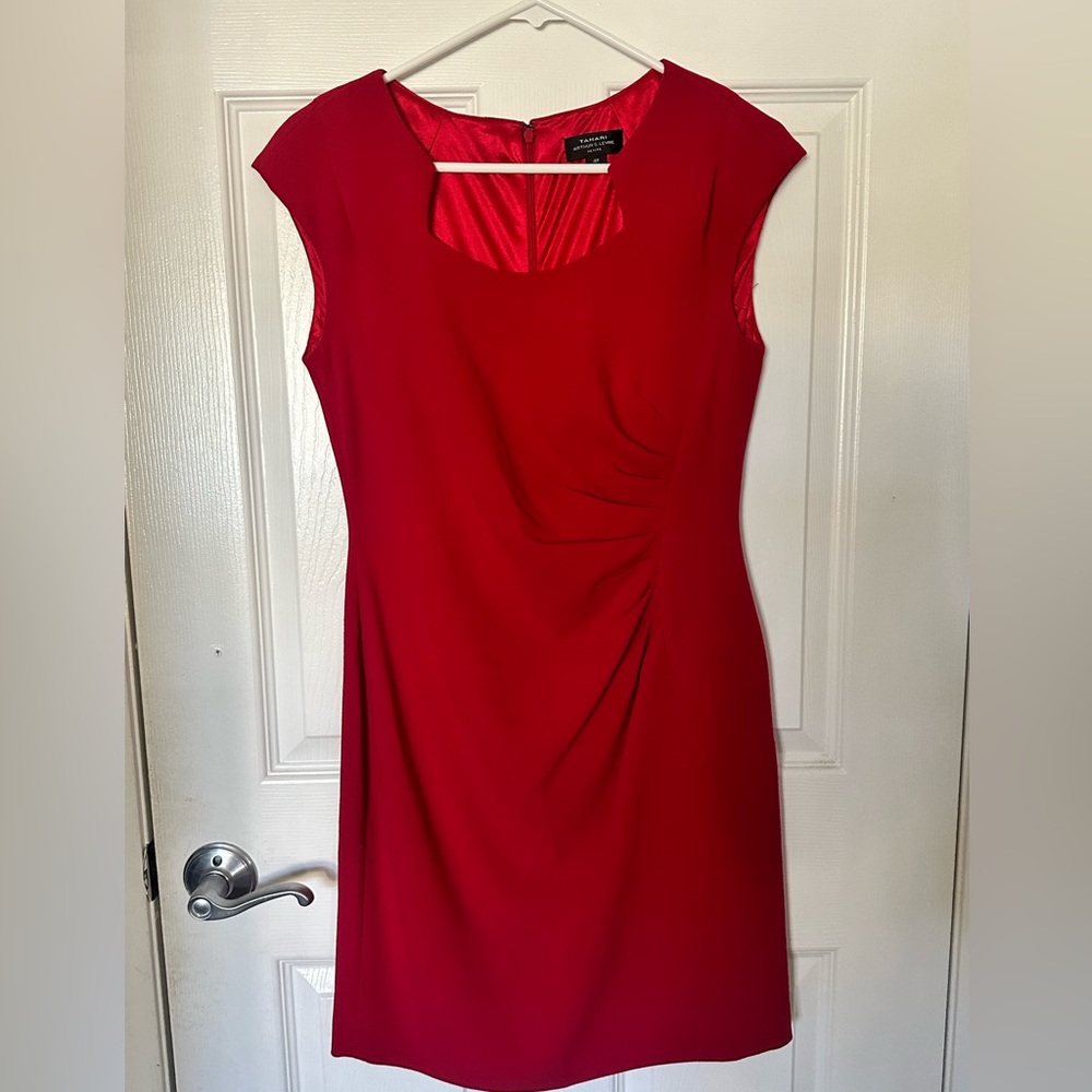 Red Tahari Dress Size 4